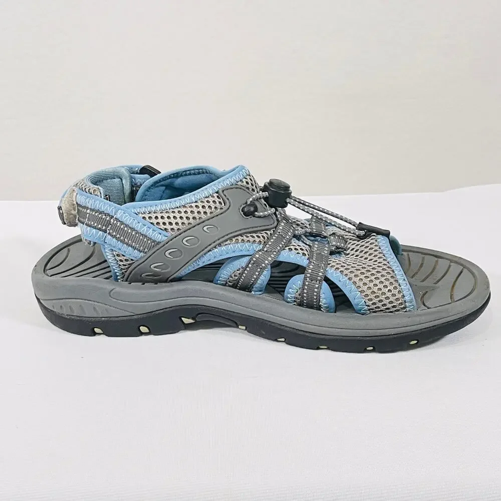 Nevados Hiking Sandals Women's 7 Blue Gray Slingback Adjustable Outdoor Shoes